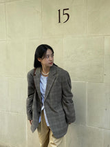 Vichy check pattern blazer
