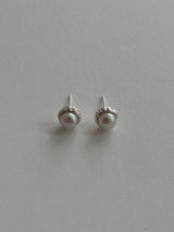 [92.5silver] crack pearl earrings