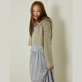 アズールショートカーディガン / Azure short cardigan (brown)