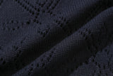 パンチングリボンカーディガン / PUNCHING RIBBON CARDIGAN_NAVY