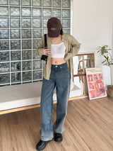 チャコールウォッシュデニムパンツ/no.3008 Charcoal Washed Denim Pants