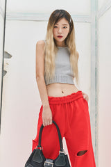 バックニットスリーブレス / Back Point Knit Sleeveless (3 colors)