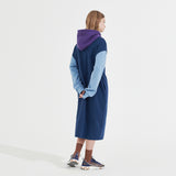 フーディーロングジャージドレス/HOODIE LONG JERSEY DRESS _ BLUE