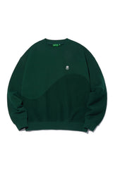 Reverse Bear Patch Crewneck_Green (6684839510134)