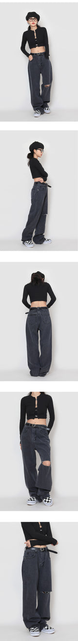 カッティングビンテージデニムパンツ / cutting vintage denim pants