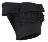 フラップメッシュリボントップ / [Seow] Flap mesh ribbon top, black