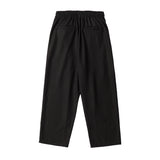 ツータックワイドシルキーパンツ/TWO TUCK WIDE  SILKY  PANTS-BLACK