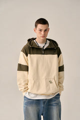 COLOR TONING PATTERN ANORAK -IVORY