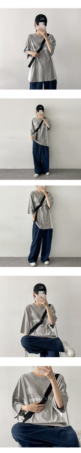 スチールカラーショートスリーブTシャツ / Steel Color Short-Sleeved T-Shirt