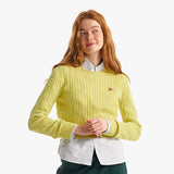 スモールチェリーケーブルクロップニット／SMALL CHERRY CABLE CROP KNIT [LIME]