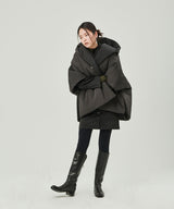 REVERSIBLE PADDING SHAWL_BLACK+GRAY (6636703547510)