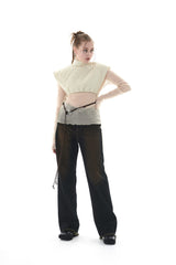 キルティングクロップベスト/QUILTING CROPPED VEST