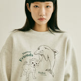 Forever friends puppy dolphin sweatshirts (6600945369206)