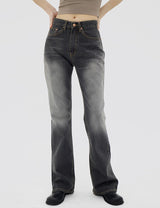 サンディンググレーブーツカットデニムパンツ/no.3015 Sanding Gray Bootcut Denim Pants