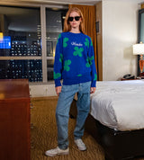フラワーパターンジャガードニット / Flower pattern Jacquard Knit (4582469304438)