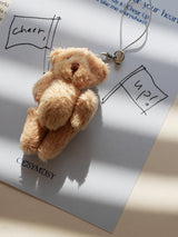 Cosymosy 'Cheer Up' Teddy bear Keyring Card - 5 Color