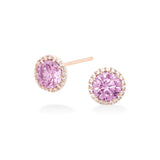 ワンキュービックイヤリング / Pink One Cubic Earring (rosegold)