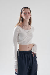 レイクロップドカーディガン / LAY CROPPED CARDIGAN