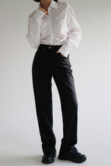 リンクルシアリングシャツ/Wrinkle Shirring Shirt (2color)