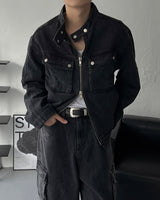 OWN Pantheon Solid Cargo Pocket Denim Pants (2 colors)