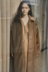 フェイクファーロングコート/FAKE FUR LONG COAT_BROWN