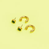 ワンポイントフープピアス / One Point Hoops_Gold