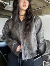 Hazelnut leather jacket
