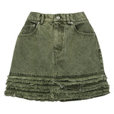 KHAKI COLOR CANCAN SKIRT