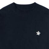 [UNISEX] ホワイト オッドフラワー刺繍スウェットシャツ