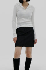 No.372 ノンスパンデニムスカート/No.372 Nonspan denim skirt (2color)
