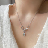 シャインスターユニークチェーンネックレス / bne Shinestar Square Unique Chain Necklace
