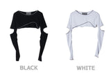 アンフットスリットクロップTシャツ/Unfooted Slit Crop Tee(9189)