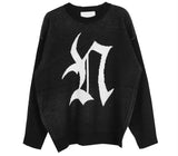 No.0483 lettering round KNIT (4color)