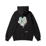 ハートプリンティングフードジップアップ/HEART PRINTING HOOD ZIP-UP-BLACK