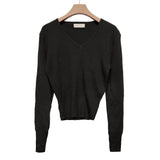 [WOOL]ウィンターウールベーシックVネックニット