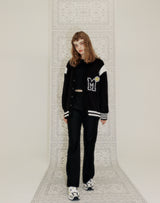 M PATCH VARSITY CARDIGAN BLACK (6691449143414)