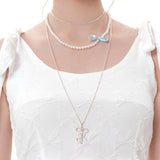 Key Ribbon Necklace(Long)