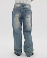 サンディングウォッシュローライズデニムパンツ / Sanding Wash Low Rise Denim Pants
