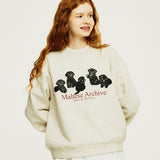 ファイブマルチーズシルエットスウェットシャツ/Five maltese silhouette sweatshirts