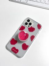 ニットハートケース / knit heart case