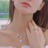 ロイヤルスリードロップネックレス/[KARD] Royal Three Drop Necklace