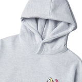 (フリース VER)ハートプリンティングパーカー/(FLEECE VER) HEART PRINTING HOODIE-WHITE MELANGE