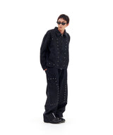 STUD DENIM JACKET (BLACK)