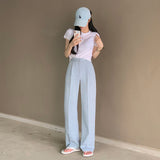 ソフトワンピントタックワイドサマースラックス