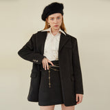 モダンダーツミニスカート / MODERN DART MINI SKIRT (CHARCOAL BLACK)