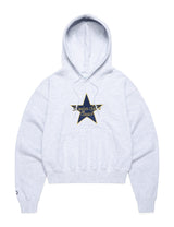スターロゴクロップドフーディー / STAR LOGO CROPPED HOODIE LIGHT GREY(CV2CFFM401A)