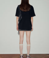 サイレントディスコオーバーサイズトップ / SILENT DISCO OVERSIZED TOP (BLACK)