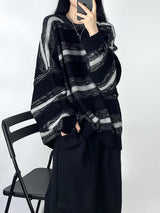 ストライプウェーブニットウェア/Stripe wave Knitwear