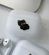 Black Cat Float Vintage Cat AirPods Case_Matt