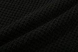 ワッフルニットベスト / WAFFLE KNIT VEST_BLACK